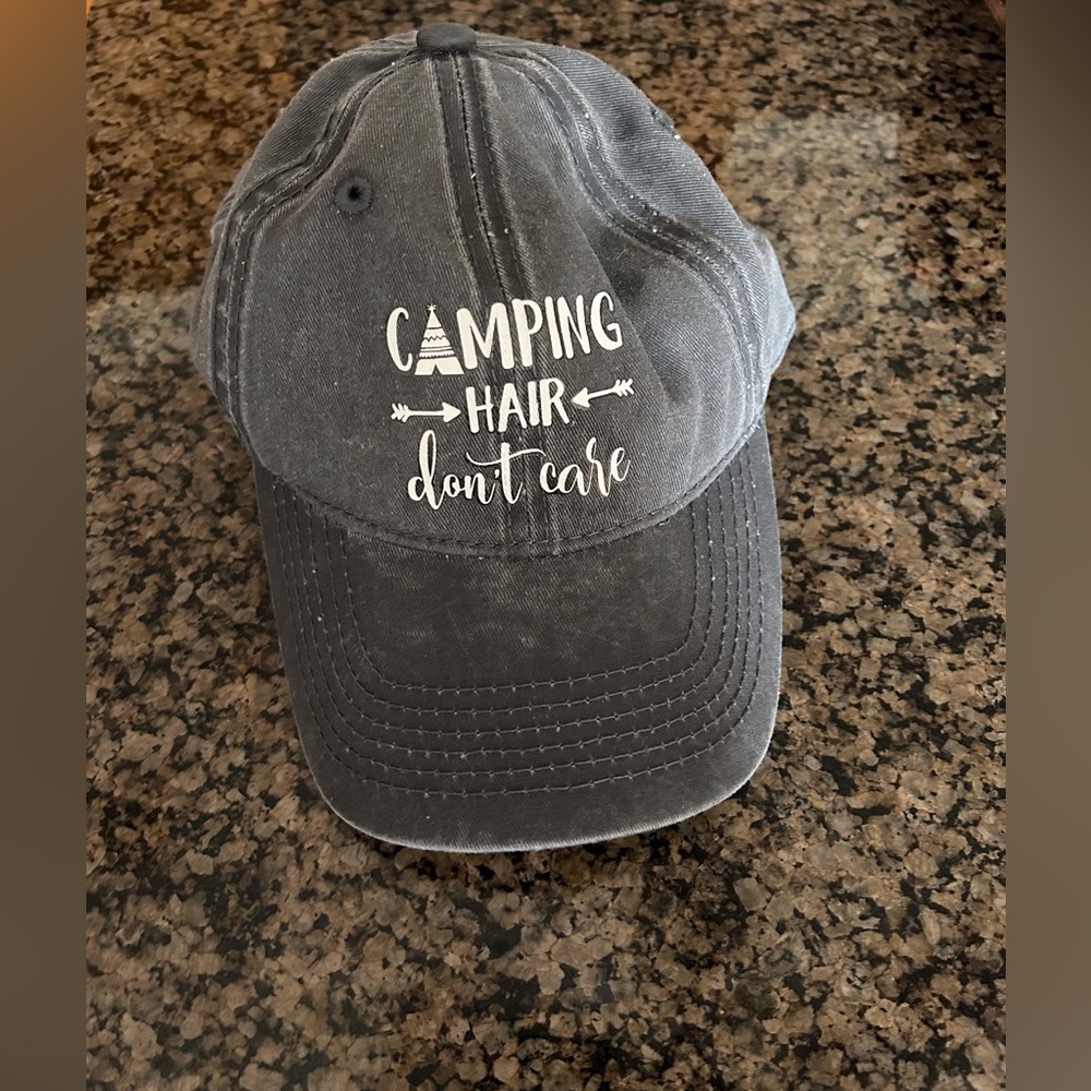EUC "Camping Hair Don't Care" Cap
